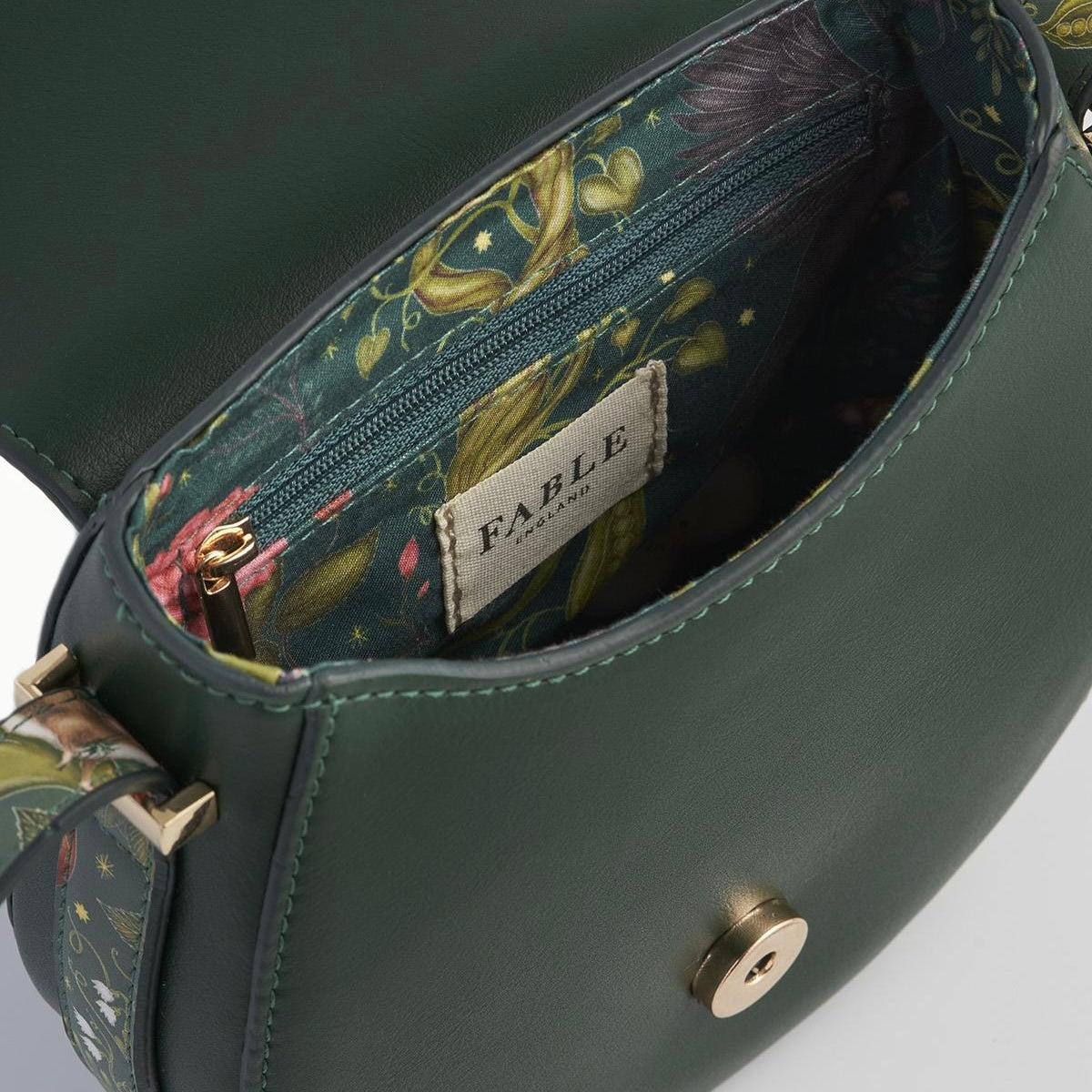 Into the Woods Green Saddle Bag - Fable England X Catherine Rowe Designs