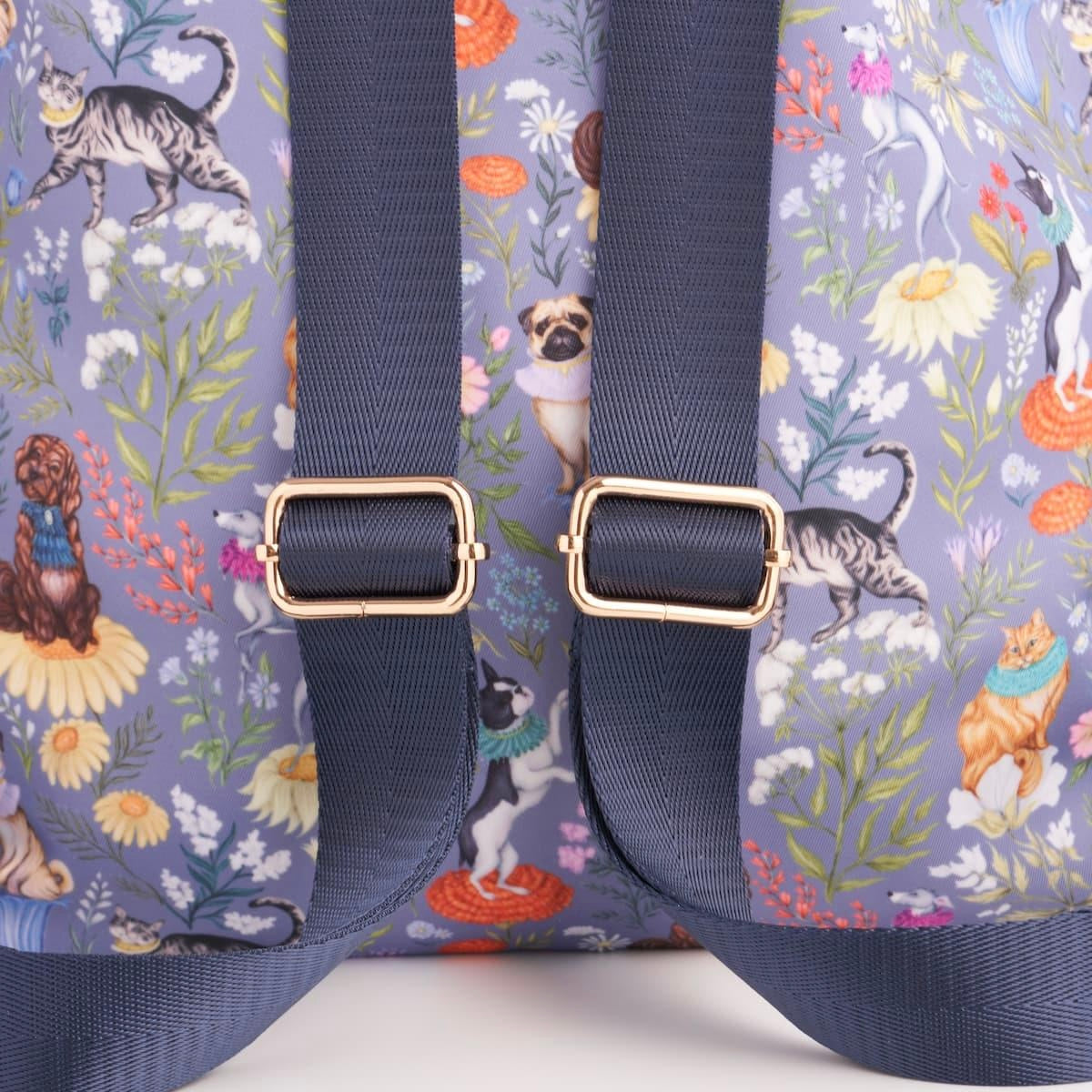 Pet Portraits Blue Backpack - Fable England X Catherine Rowe Designs