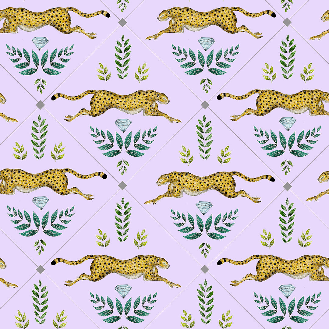 Duma Pattern in Lavender Lilac Wallpaper