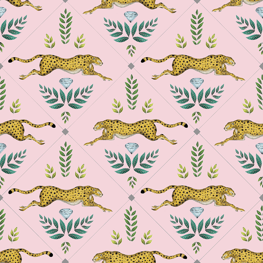 Duma Pattern in Petal Pink Wallpaper