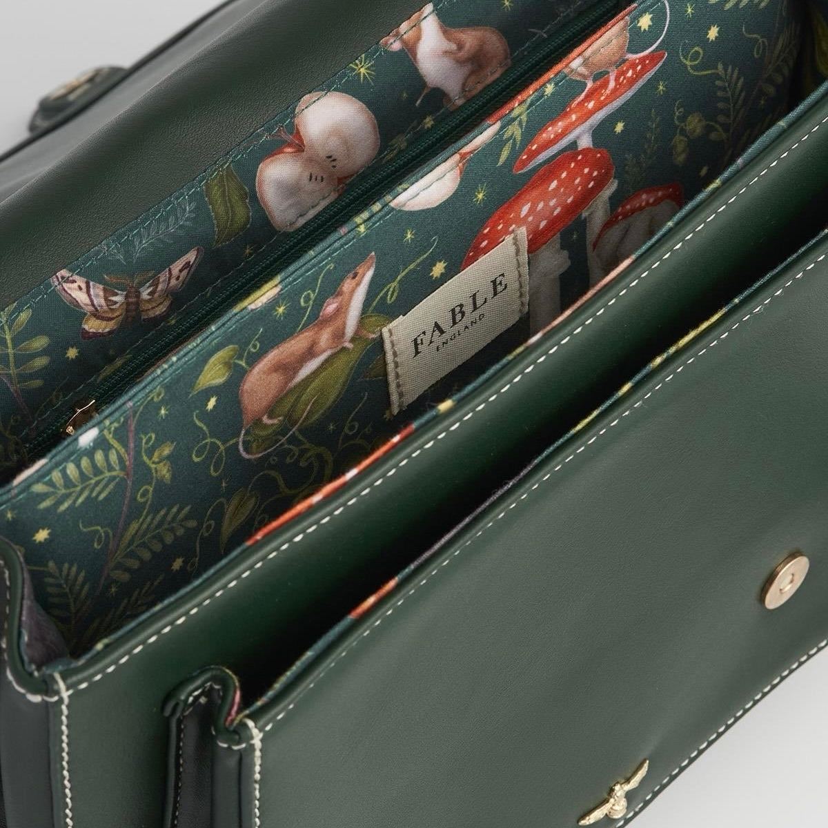 Into the Woods Green Satchel - Fable England X Catherine Rowe Designs