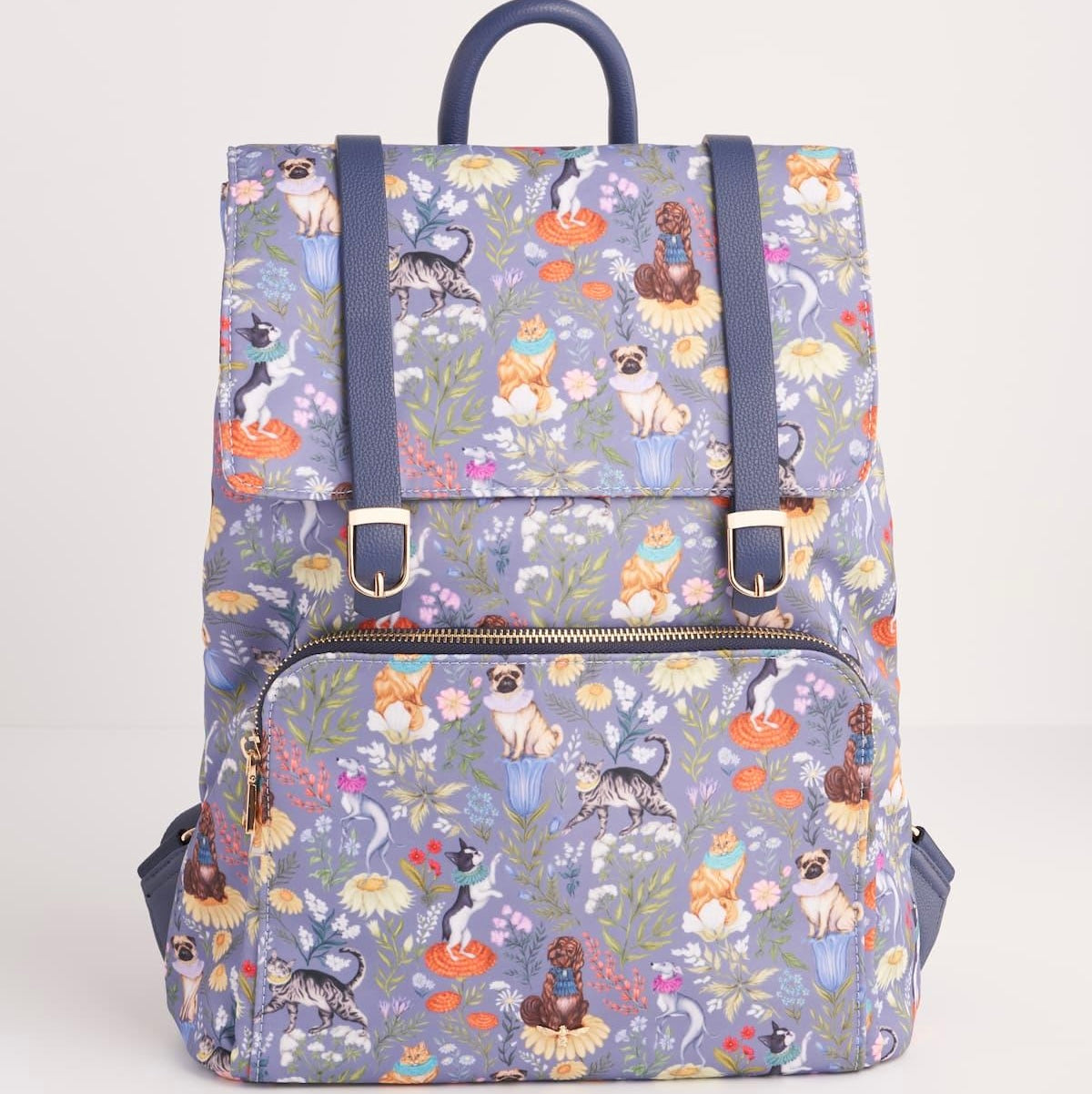 Pet Portraits Blue Backpack - Fable England X Catherine Rowe Designs