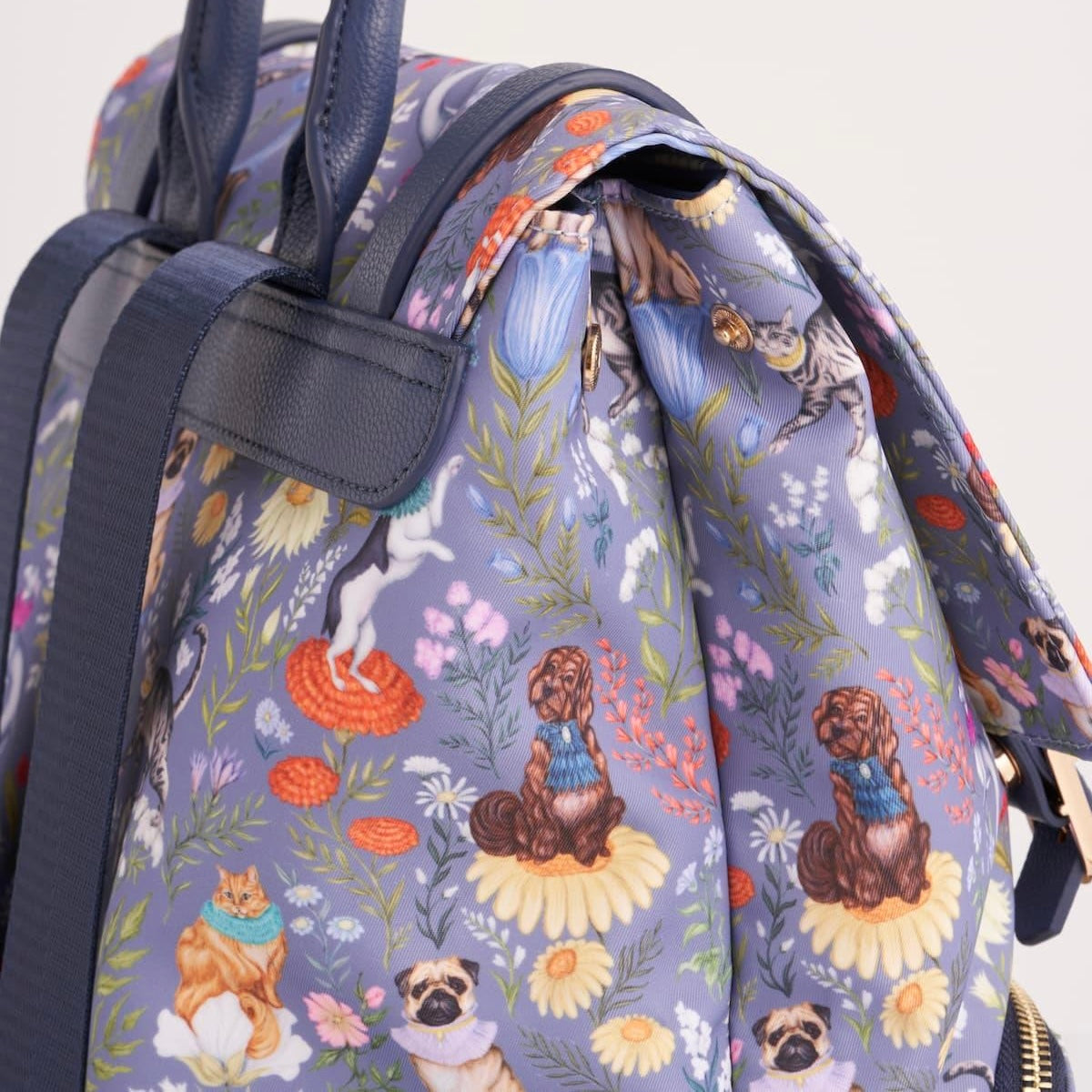 Pet Portraits Blue Backpack - Fable England X Catherine Rowe Designs