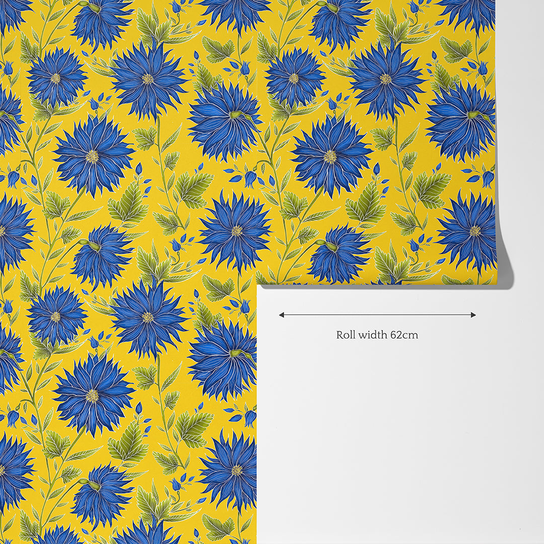 Freya's Flower Sunshine Yellow Wallpaper