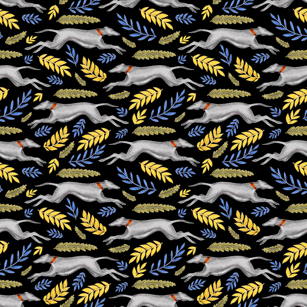 Iggy Pattern Midnight Black Wallpaper