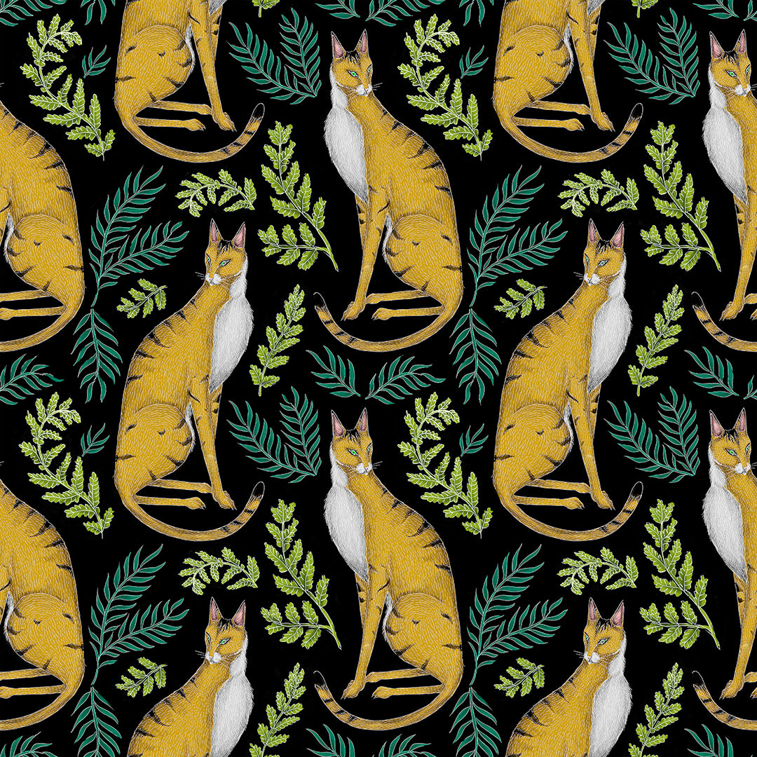 Catolynx Pattern Wallpaper