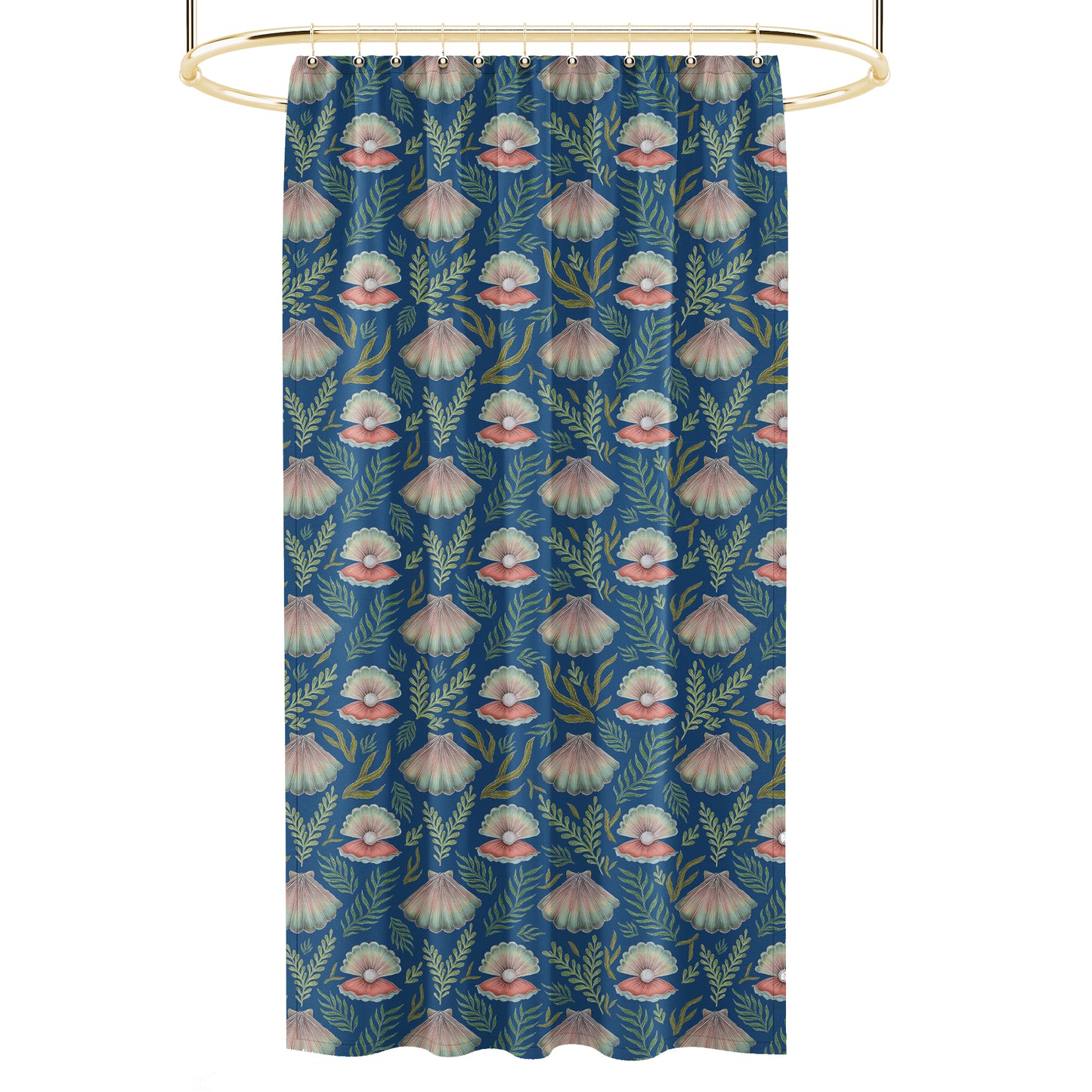 Pearl's Dream Deep Blue Luxury Shower Curtain - 3 Sizes Available
