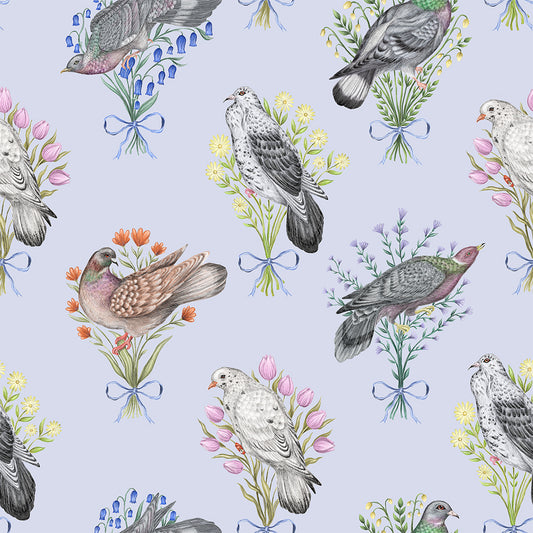 Pigeon Pals 2.0 Powder Blue Wallpaper