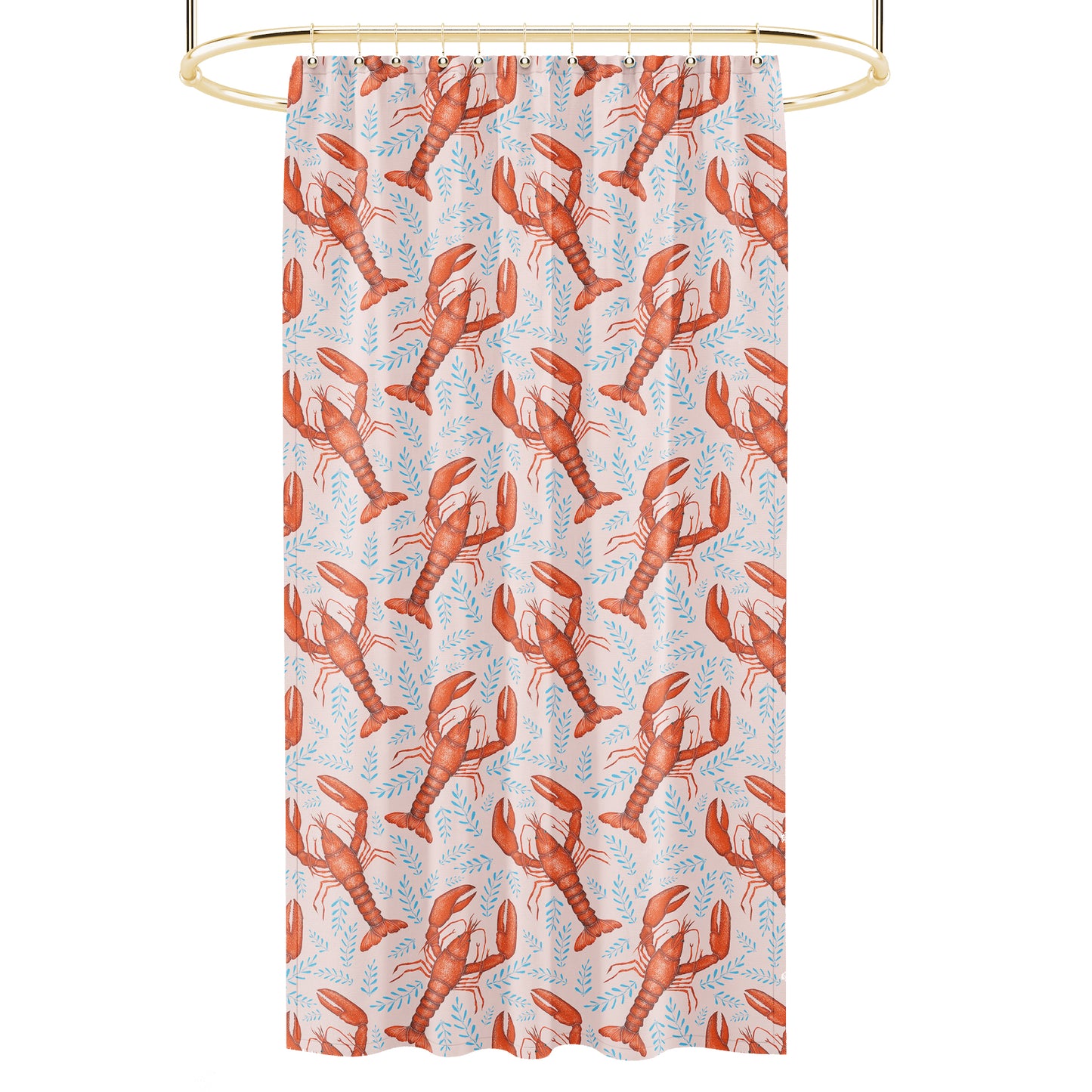 Prize of Padstow Shell Pink Luxury Shower Curtain - 3 Sizes Available