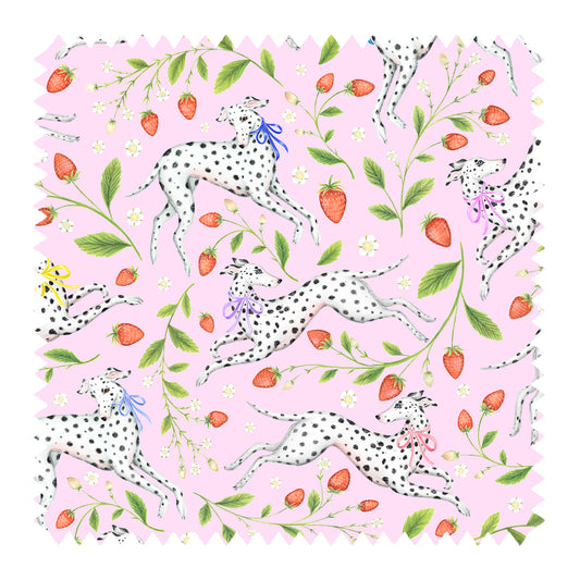 Spots and Strawbs in Sweet Pink Fabric