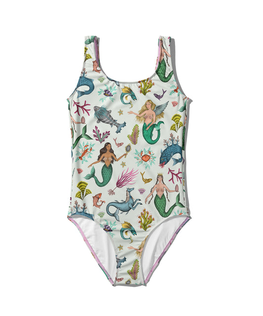 Limited Edition Swimsuits - UV resistant - Handmade in London - Syreni Sea Green