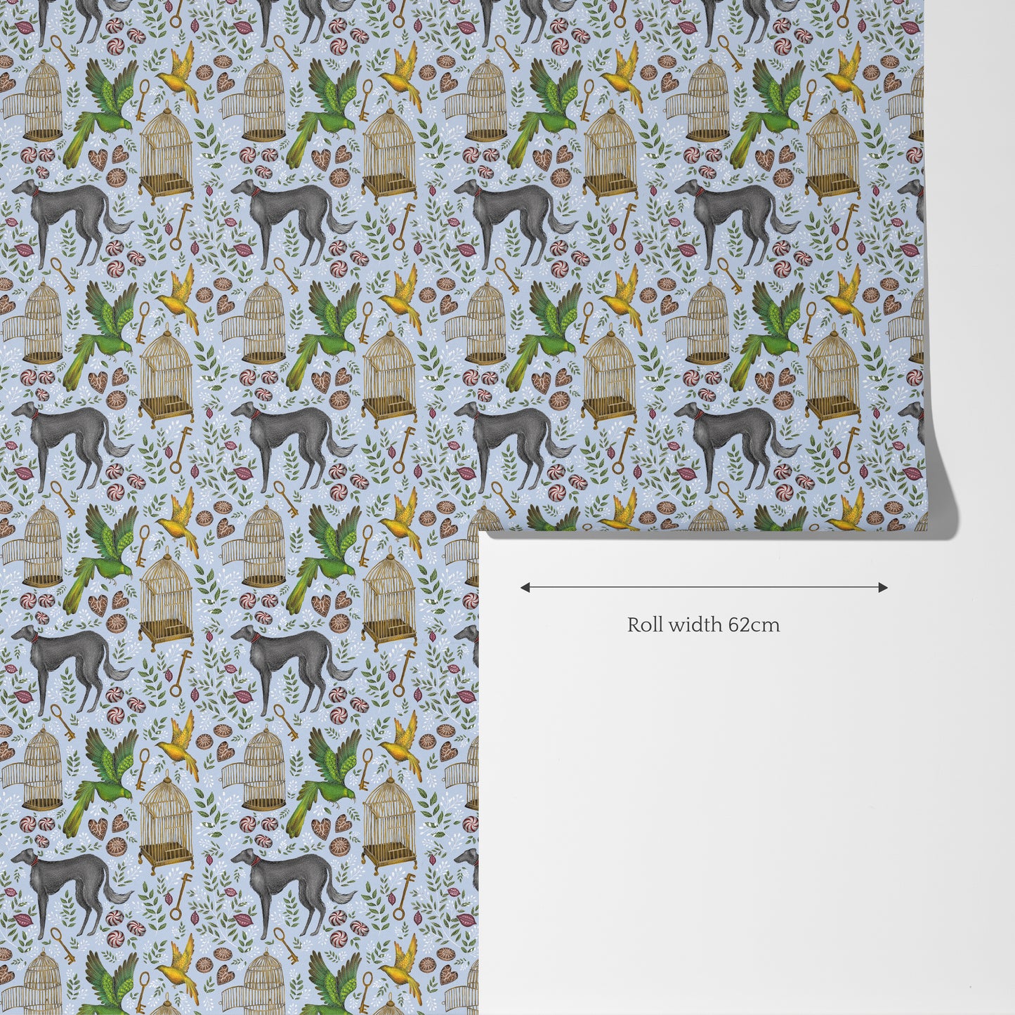 Amsterdam Pattern in Sky Blue Wallpaper