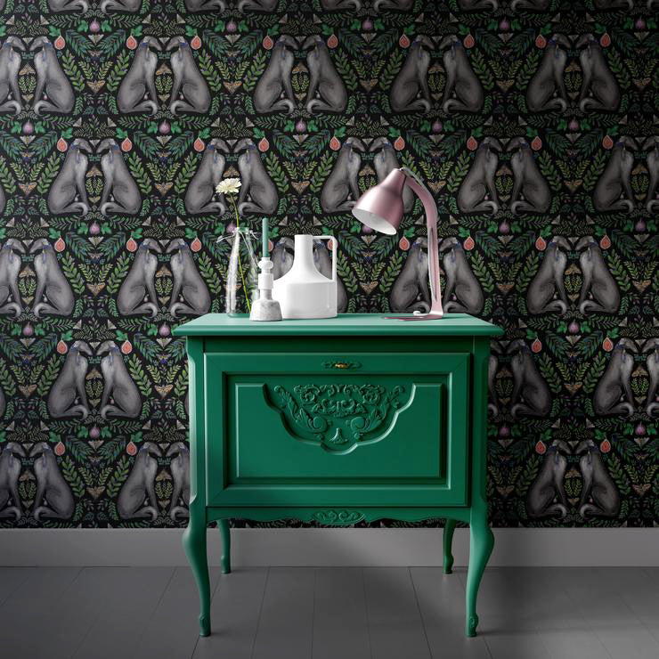 Tsar's Gift in Midnight Black Wallpaper