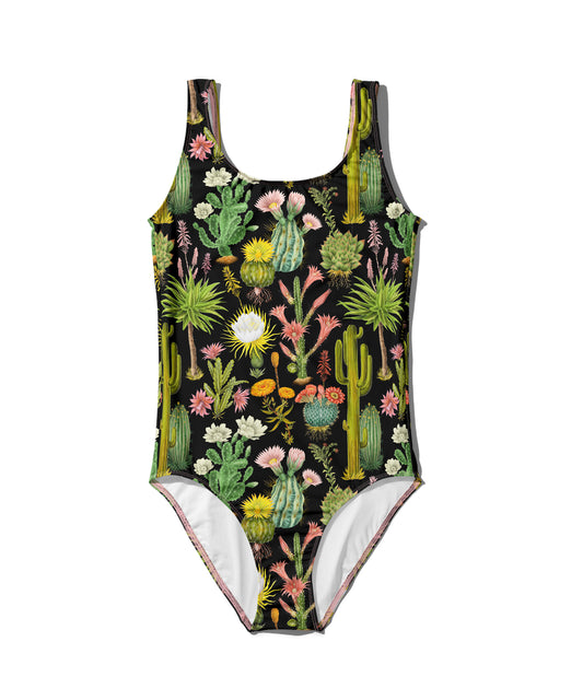 Limited Edition Swimsuits - UV resistant - Handmade in London - Cacti Crush Black
