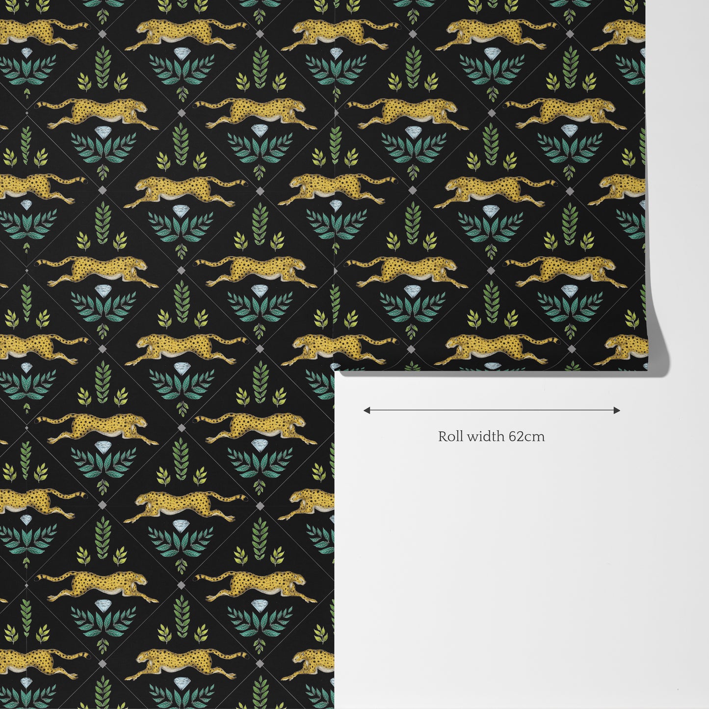 Duma Pattern in Midnight Black Wallpaper
