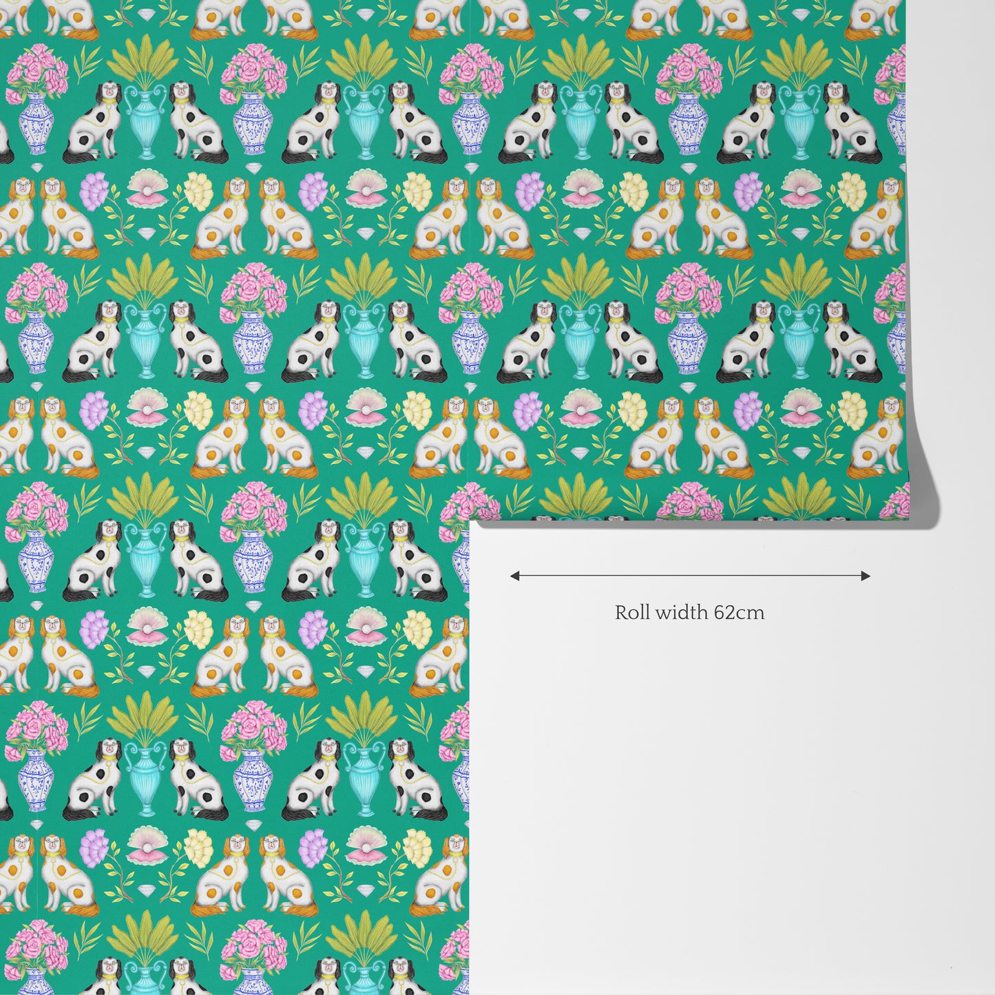 Staffordshire Springs Emerald Green Wallpaper