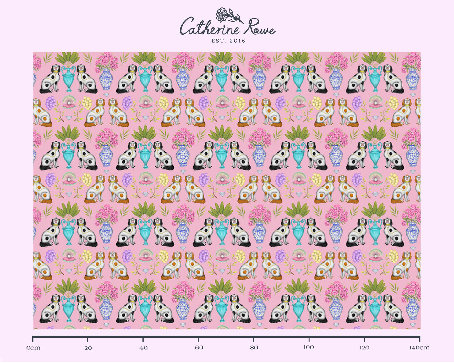 Staffordshire Springs in Miami Pink Fabric
