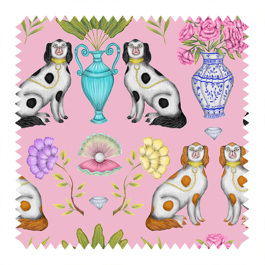 Staffordshire Springs in Miami Pink Fabric