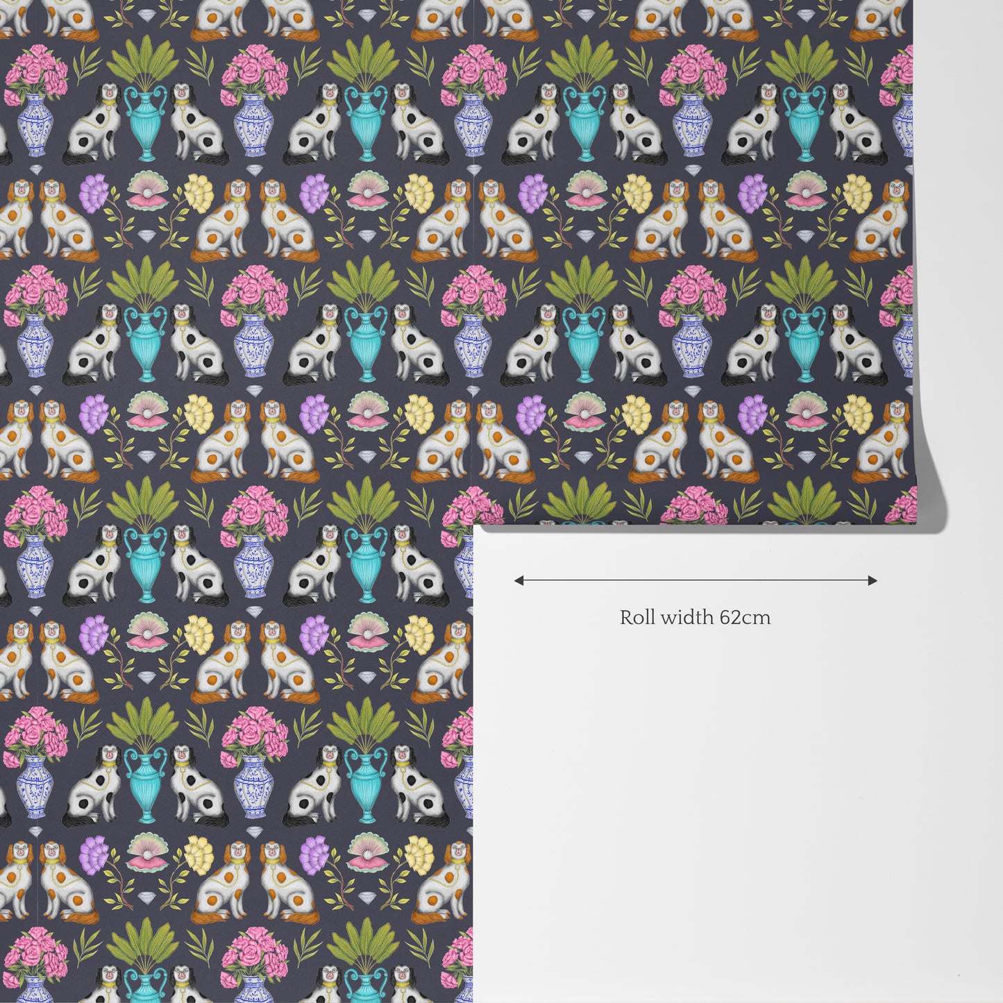 Staffordshire Springs Smoke Grey Wallpaper