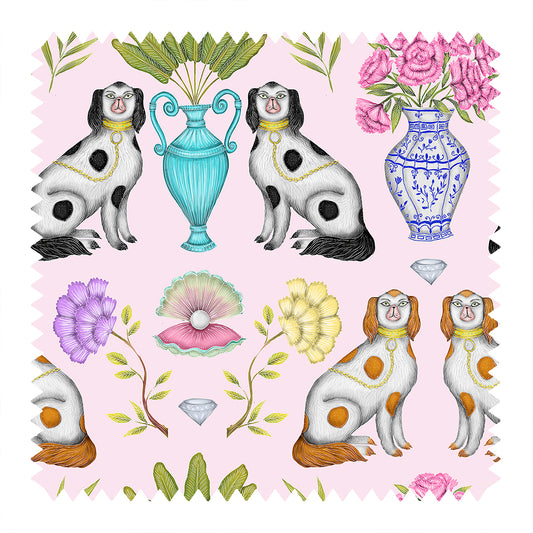 Staffordshire Springs in Sugar Pink Fabric