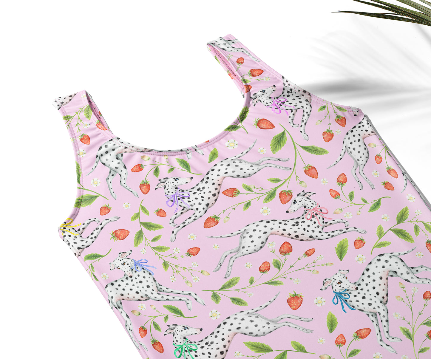 Limited Edition Swimsuits - UV resistant - Handmade in London - Spots and Strawbs (Dalmatian Pattern)