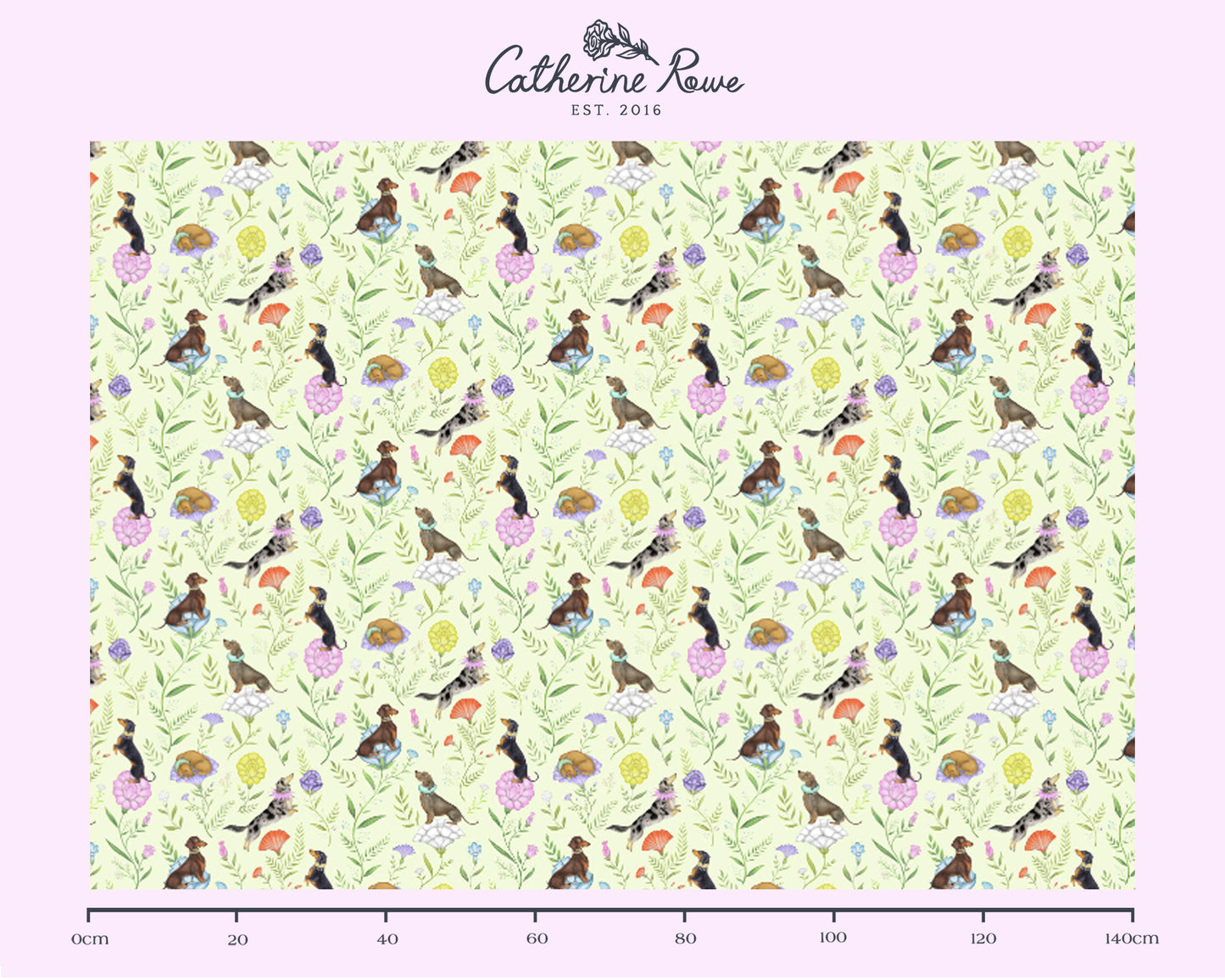 Doxie Day Afternoon in Buttercream Yellow Fabric