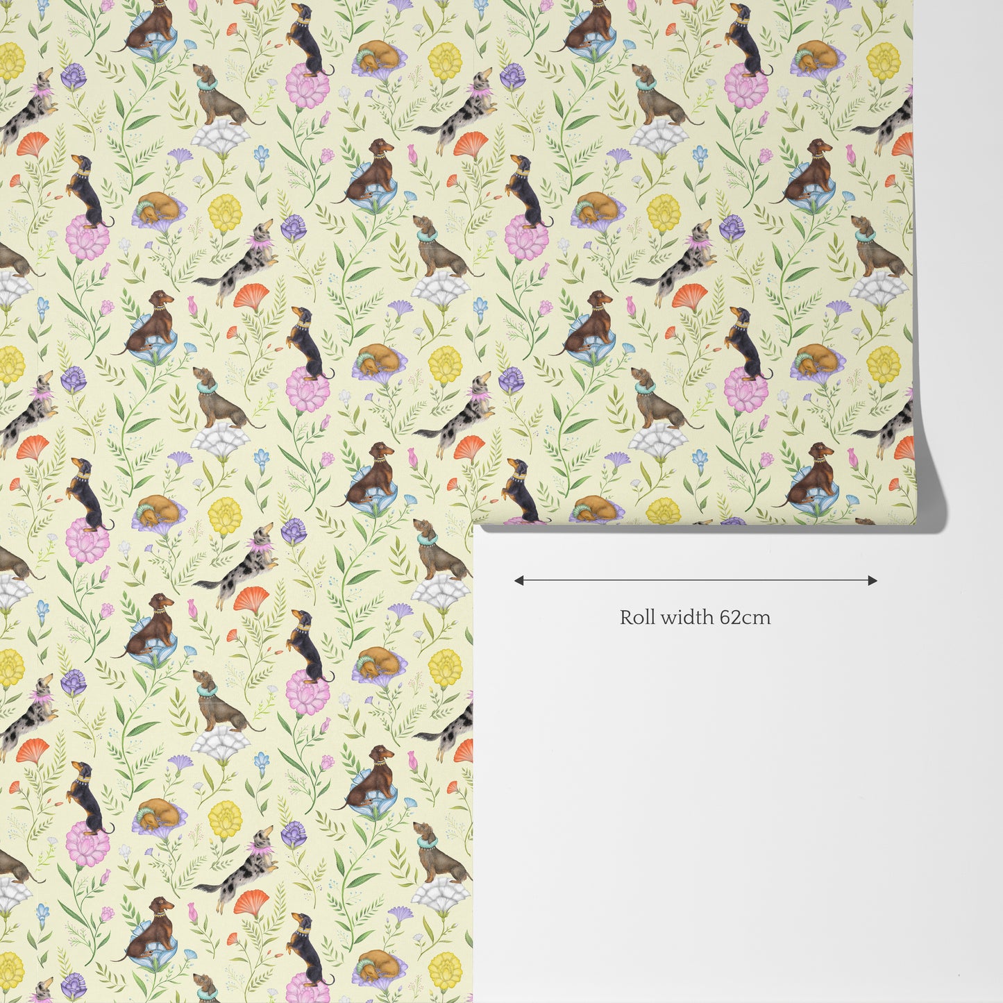 Doxie Day Afternoon Buttercream Yellow Wallpaper