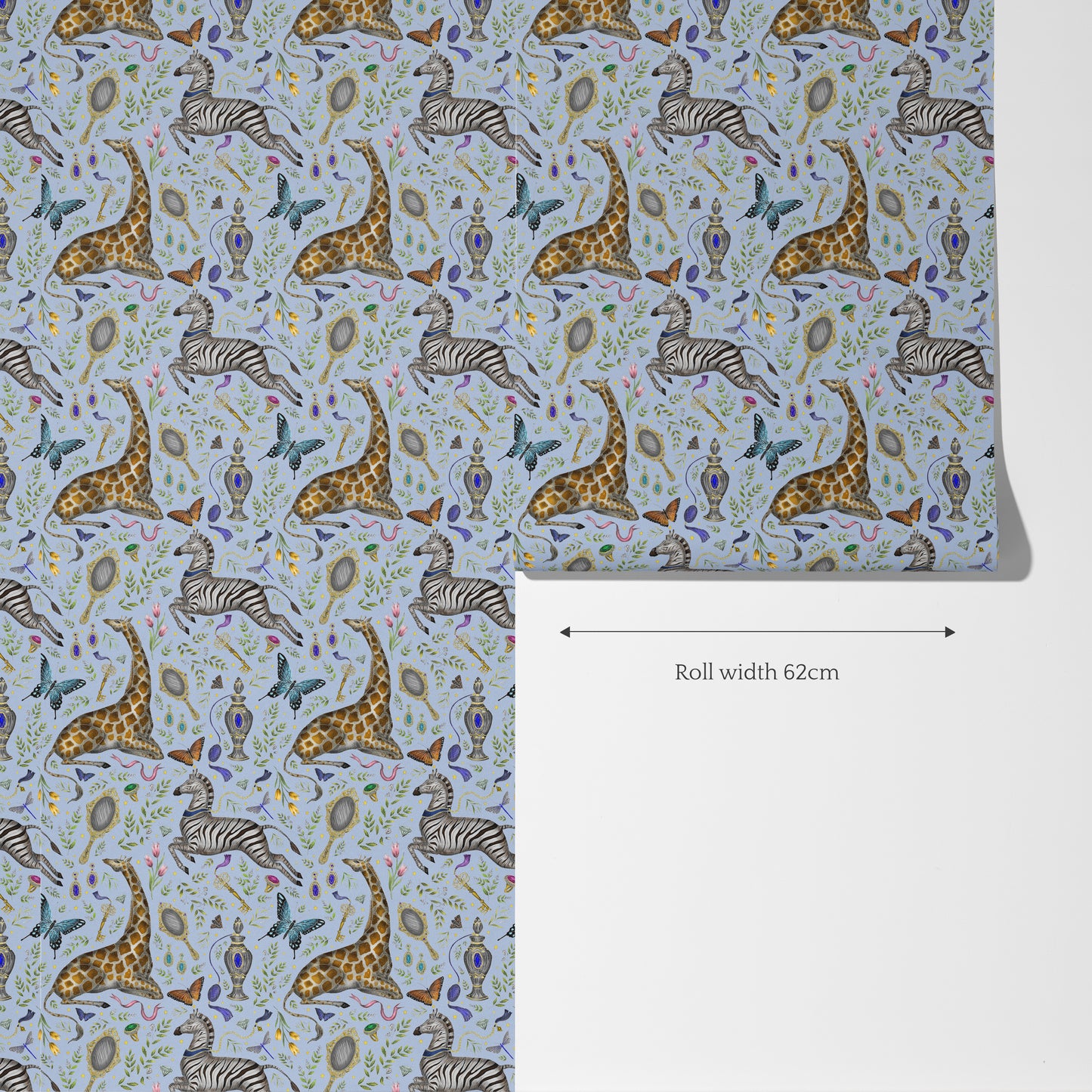 Dressing Table Powder Blue Wallpaper