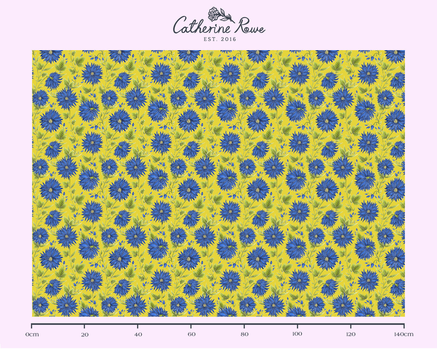 Freya's Flower Sunshine Yellow Fabric