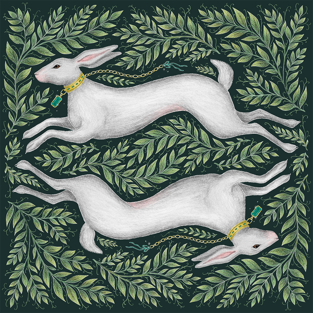 Emerald Hares Fine Art Print