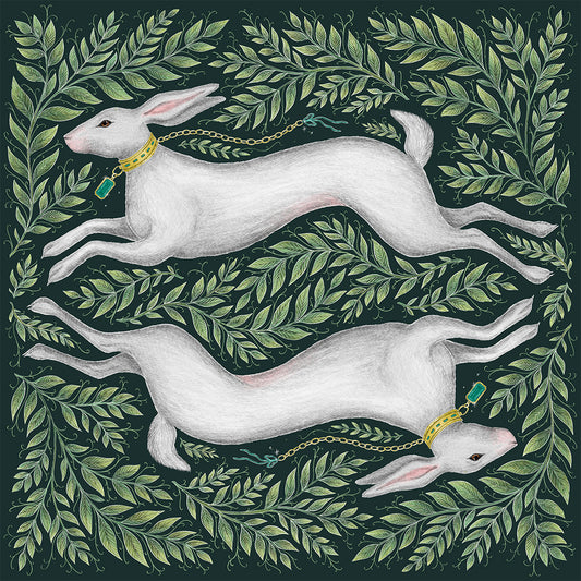 Emerald Hares Fine Art Print