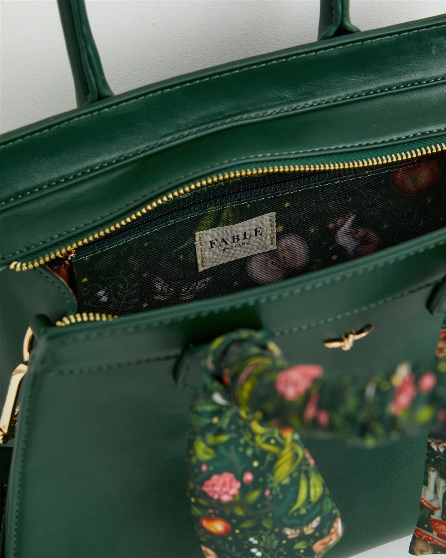 Into the Woods Green Tote Bag - Fable England X Catherine Rowe Designs