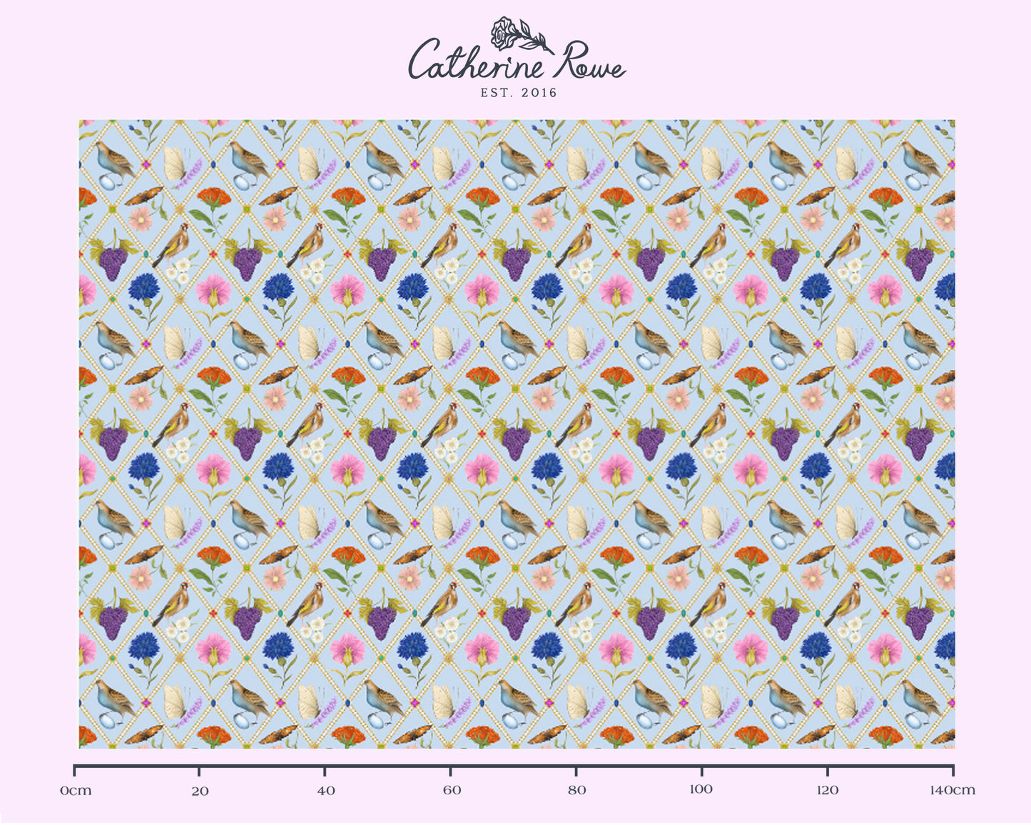 Illuminations in Crystal Blue Fabric