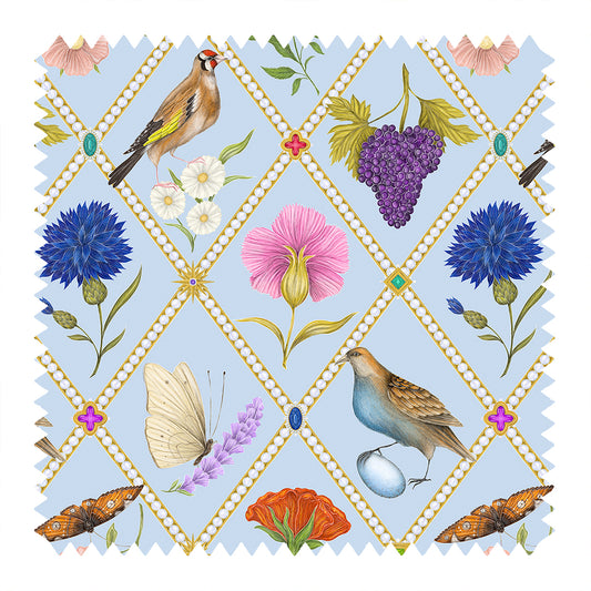 Illuminations in Crystal Blue Fabric