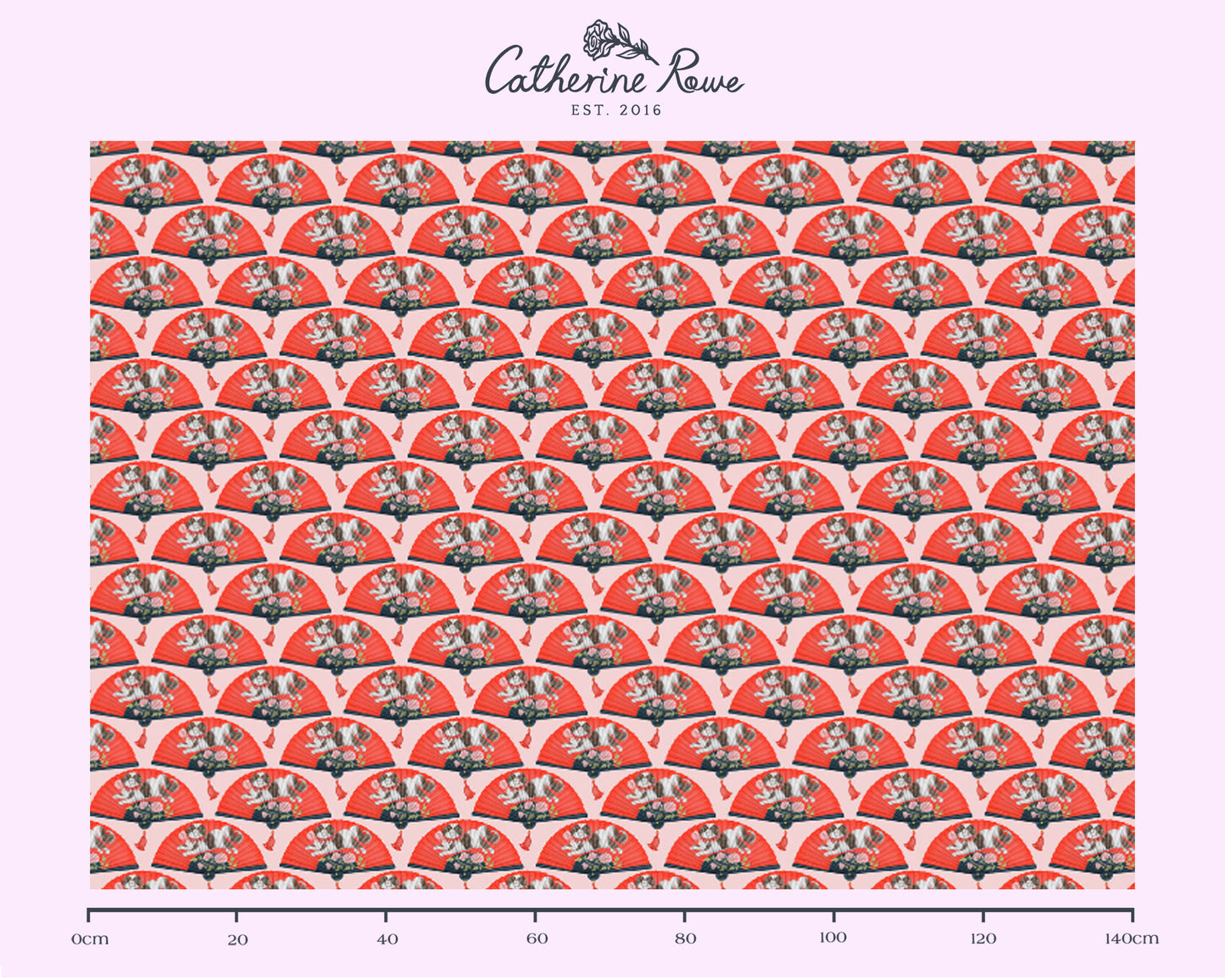 No.1 Dog Fan King Charles Spaniel Fabric