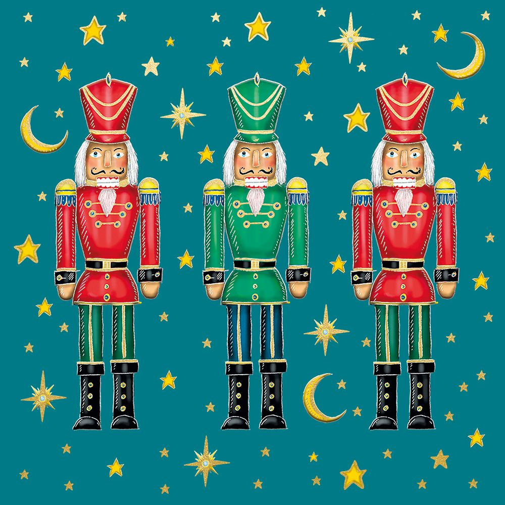 Nutcracker Christmas Cards - Luxurious Foiled and Embossed - 6 Cards