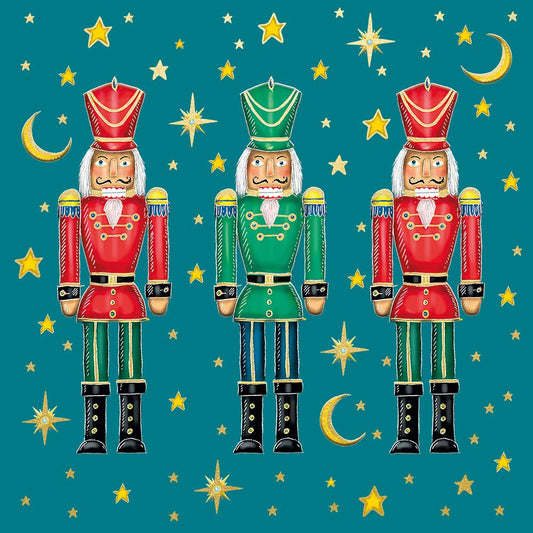 Nutcracker Christmas Cards - Luxurious Foiled and Embossed - 6 Cards