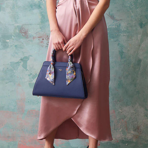 Pet Portraits Faux Leather Blue Tote Bag - Fable England X Catherine Rowe Designs
