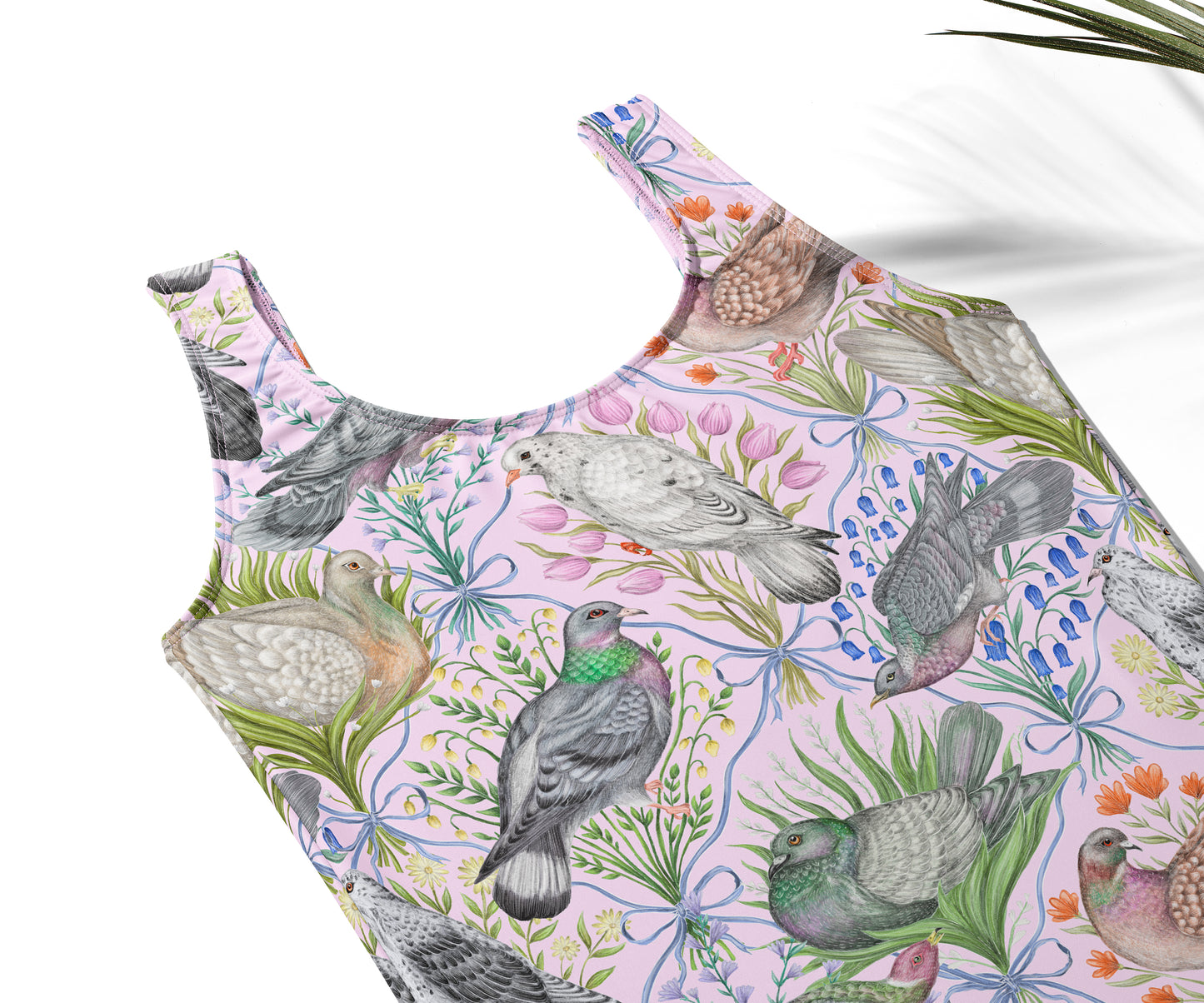 Limited Edition Swimsuits - UV resistant - Handmade in London - Pigeon Pals Pattern