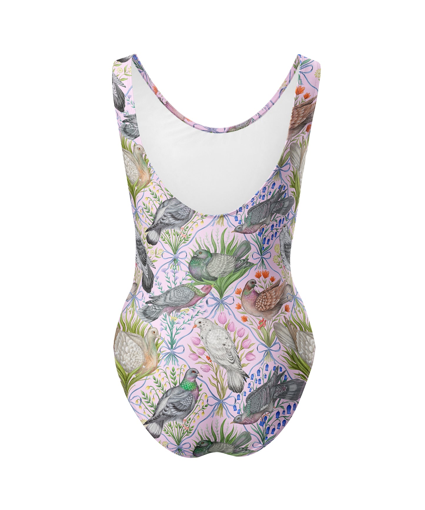 Limited Edition Swimsuits - UV resistant - Handmade in London - Pigeon Pals Pattern