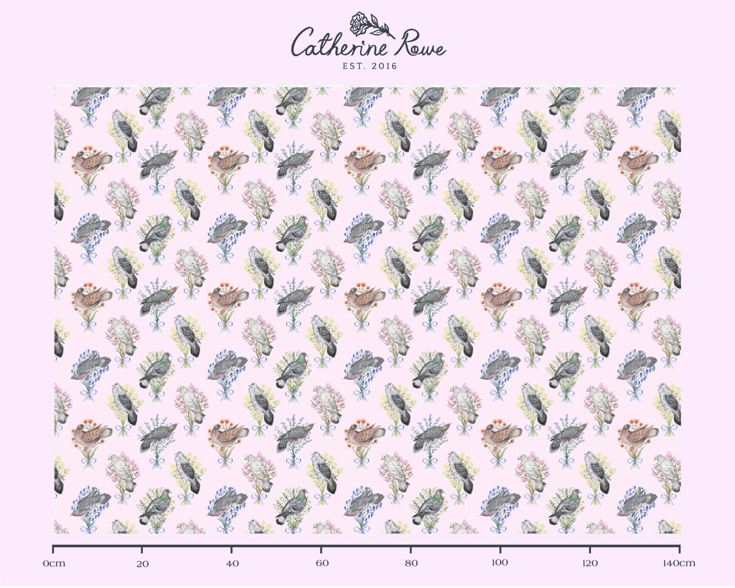 Pigeon Pals 2.0 Perfect Pink Fabric