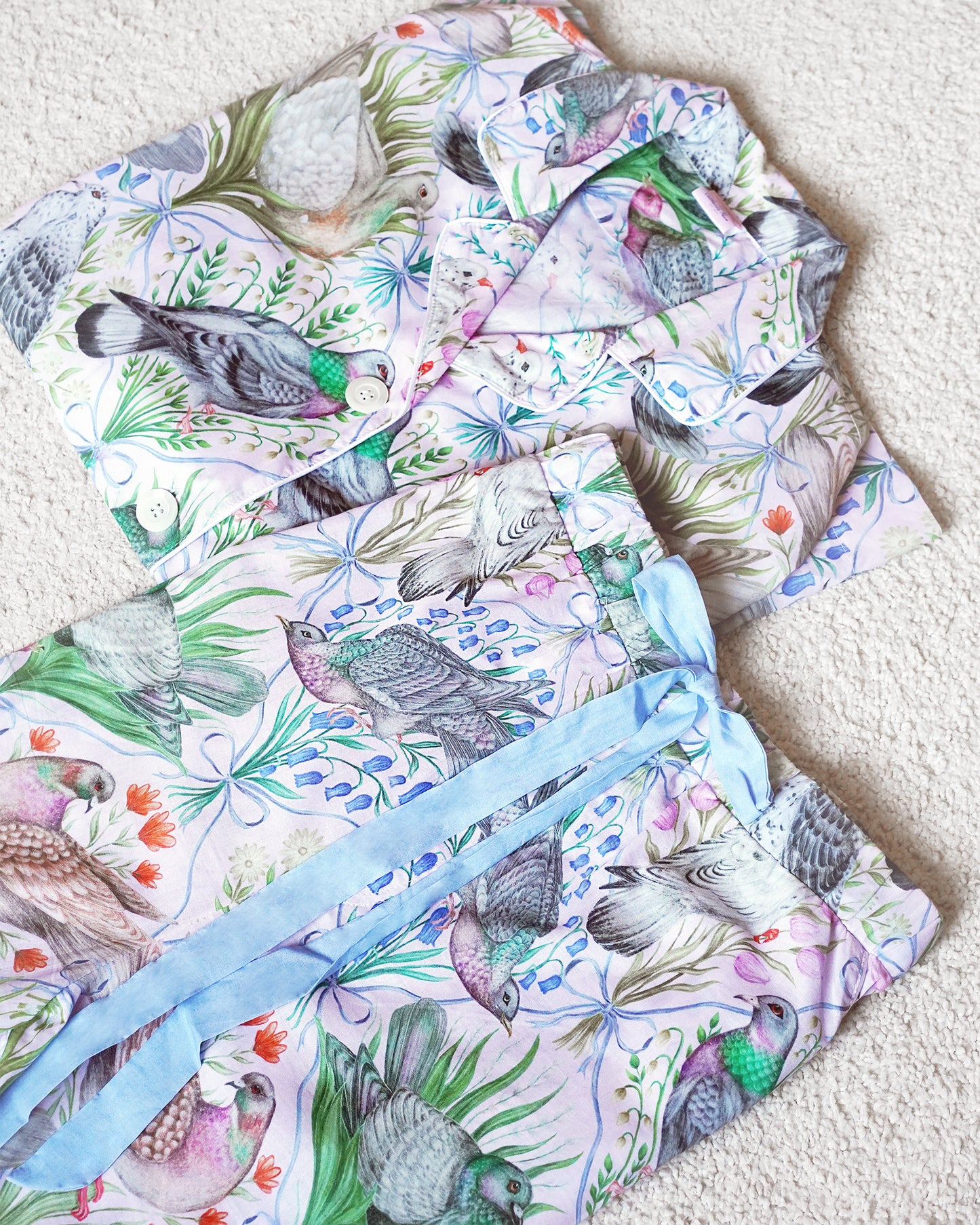 Pigeon Pals PJs - Limited Edition - Handmade Luxurious Cotton Pyjama Set