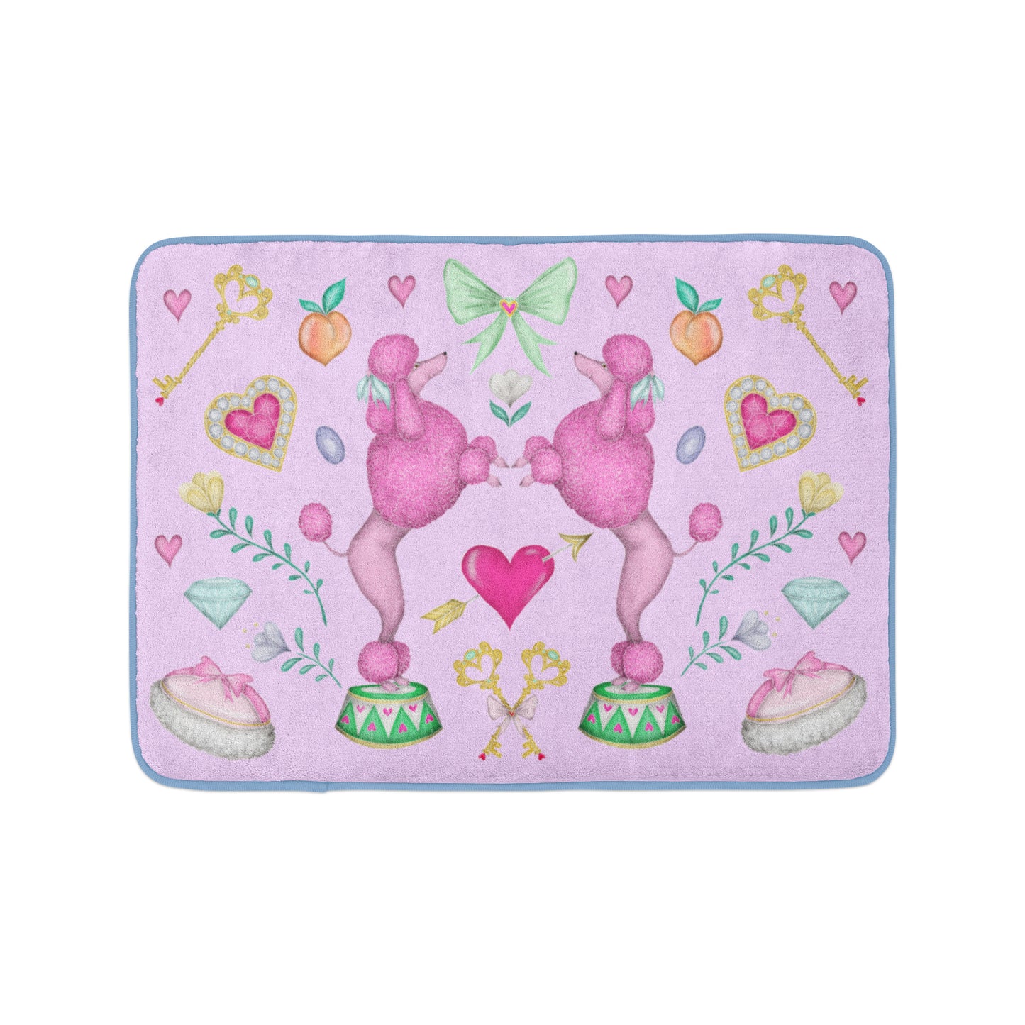Poodle Parlour in Pretty Pink Luxury Handmade Bath Mat