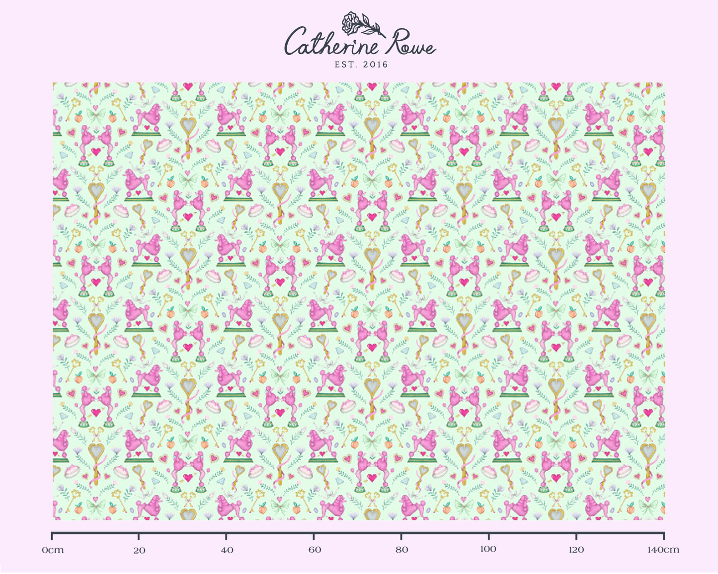 Poodle Parlour in Retro Green Fabric