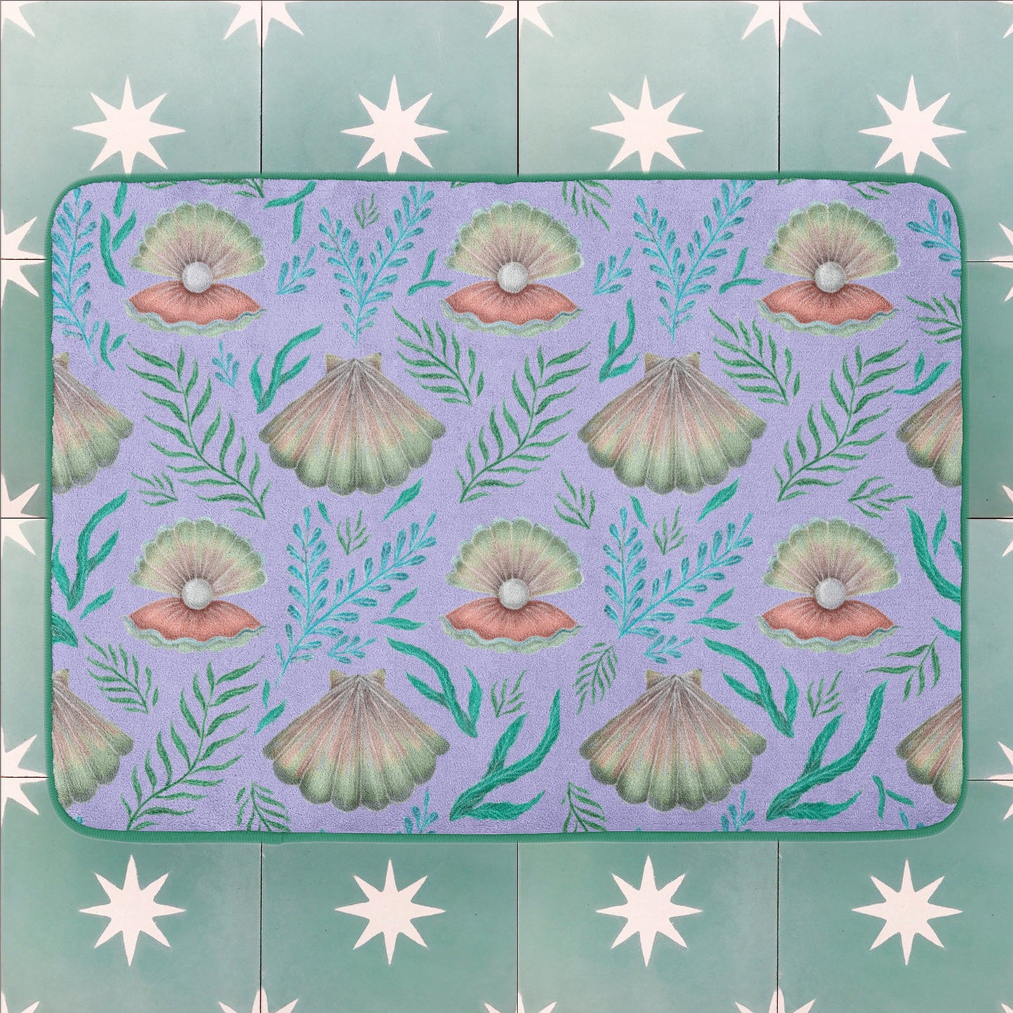 Pearl's Dream in Lilac Luxury Handmade Bath Mat