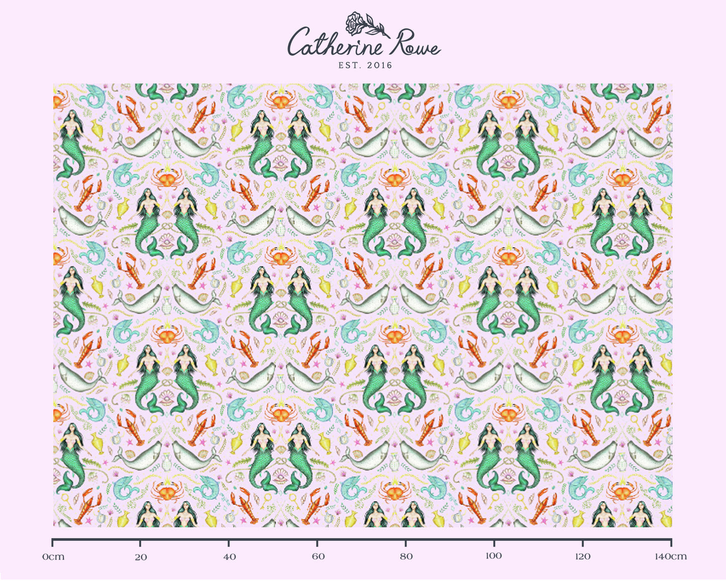 Triton's Treasures in Shell Pink Fabric