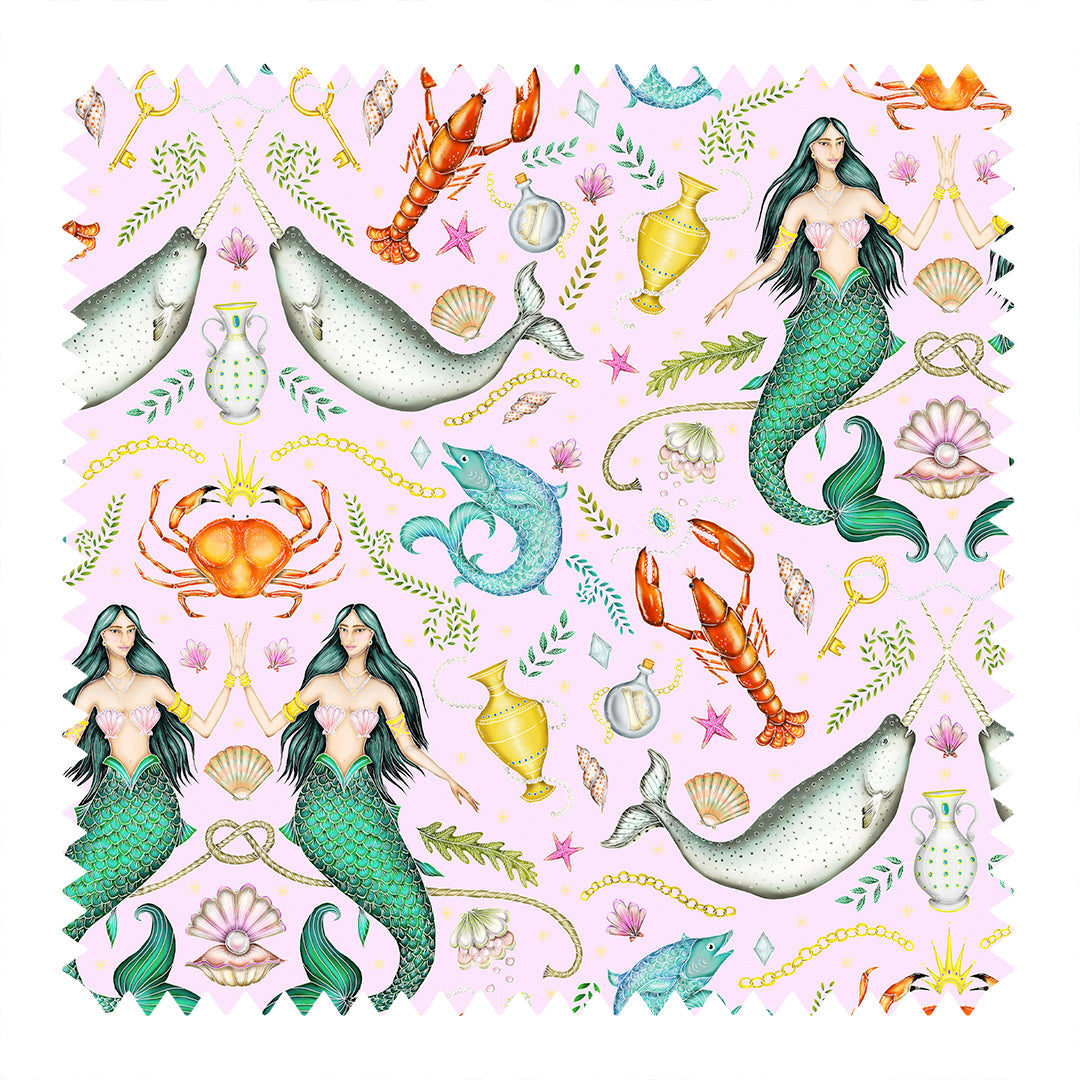 Triton's Treasures in Shell Pink Fabric