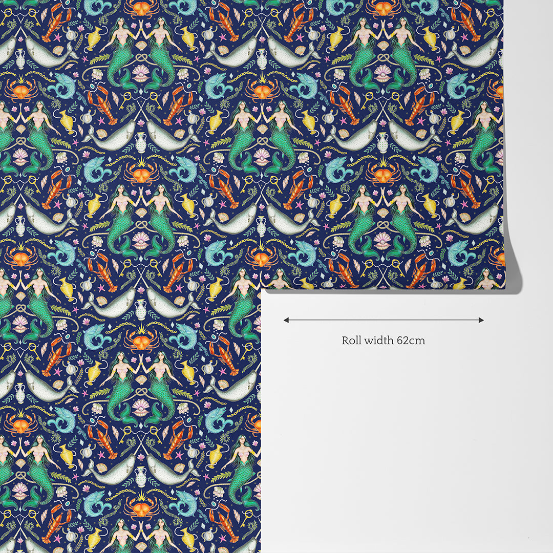 Triton's Treasures Deep Blue Wallpaper