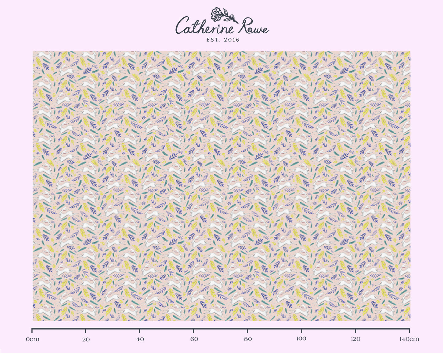 Rabbit Rabbit Rabbit in Petal Pink Fabric