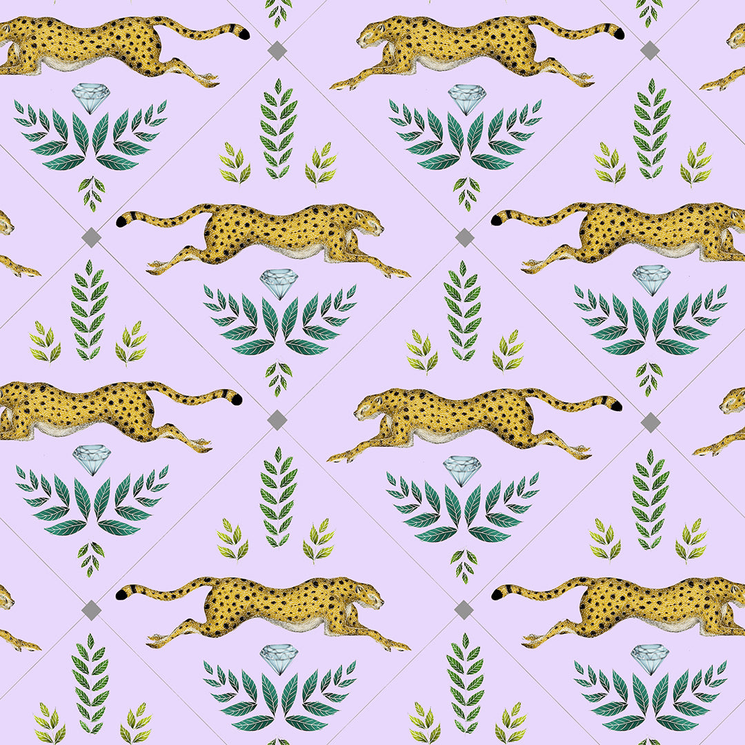 Duma Pattern in Lavender Lilac Wallpaper